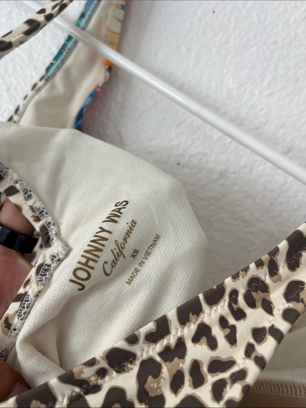 Johnny Was Leopard & Floral Print One Piece Wrap Swimsuit Size XS - Picture 3 of 5